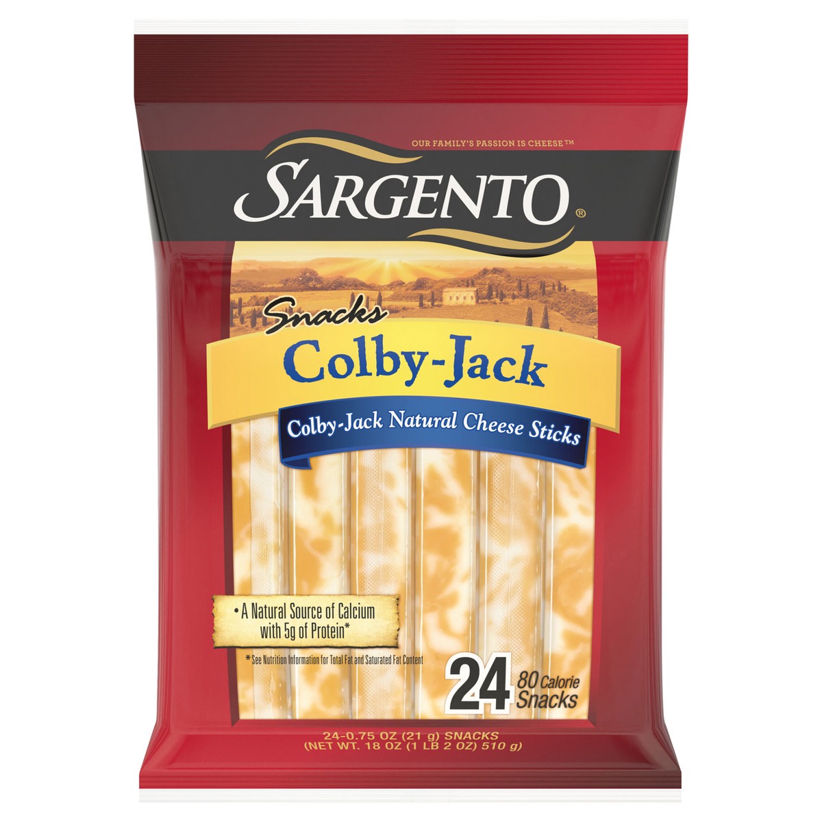 slide 1 of 5, Sargento Colby-Jack Natural Cheese Snack Sticks, 24-Count, 24 ct