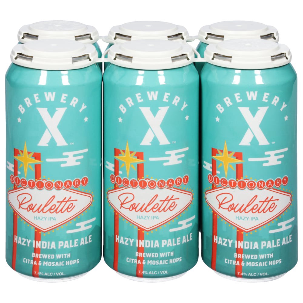 slide 2 of 4, Brewery X Hazy IPA Dictionary Roulette Beer 6 - 1 pt Cans, 6 ct