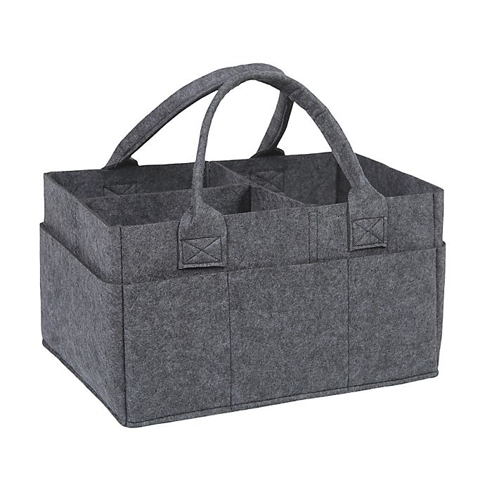 slide 1 of 4, Sammy & Lou Felt Storage Caddy - Medium Grey, 1 ct