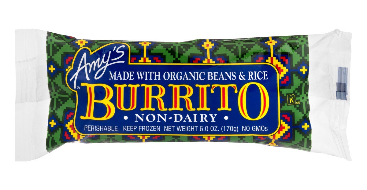 slide 1 of 7, Amy's Bean & Rice Burrito, Vegan, 6 oz