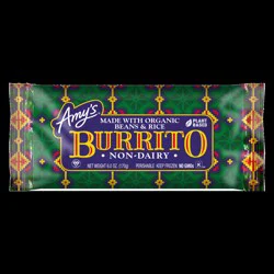 Amy's Kitchen Bean & Rice Burrito, Vegan, Non-Dairy, 6 oz
