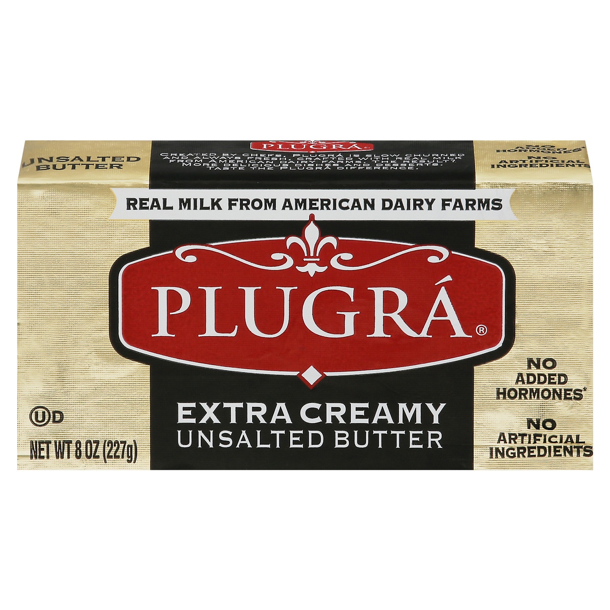 slide 1 of 1, Plugrá Unsalted European Style Butter, 8 oz