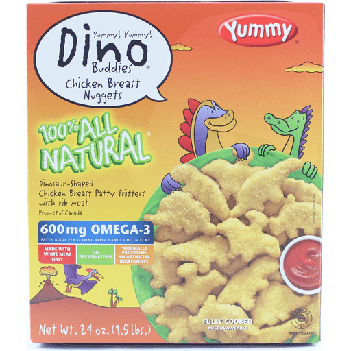 slide 1 of 1, Yummy Dino Buddies Chicken Nuggets, All Natural, 24 oz