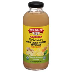 Bragg Refreshers Organic Ginger Lemon Honey Apple Cider Vinegar Beverage 16 fl oz