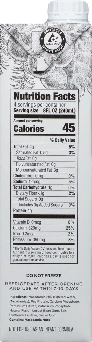 slide 8 of 9, Milkadamia Unsweetened Barista Macadamia Milk 32 fl oz, 32 oz