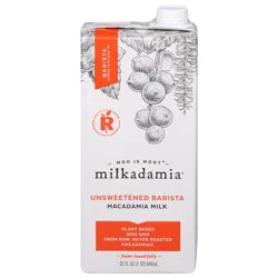 Milkadamia Unsweetened Barista Macadamia Milk 32 fl oz