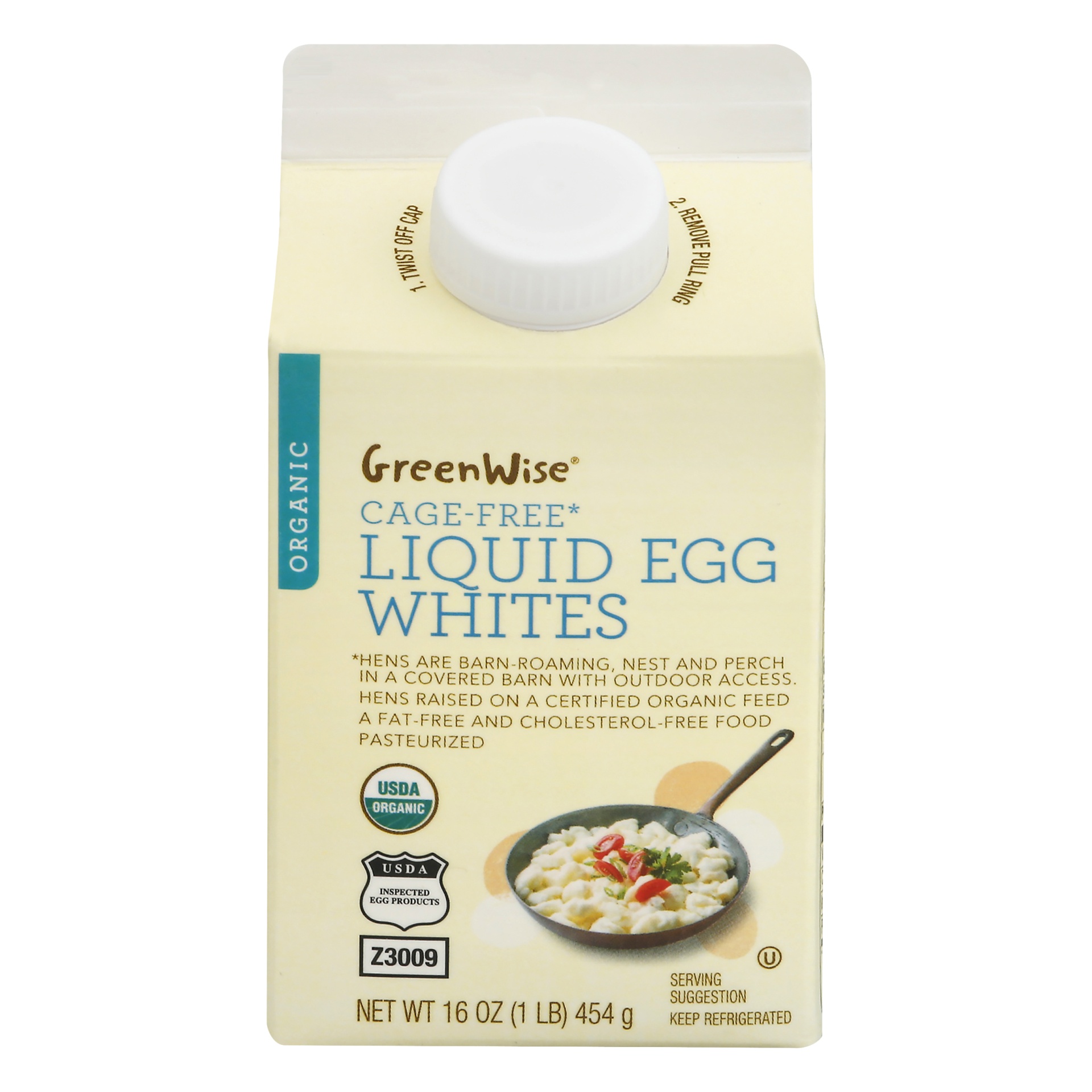 slide 1 of 1, GreenWise Organic Liquid Egg Whites, 16 fl oz