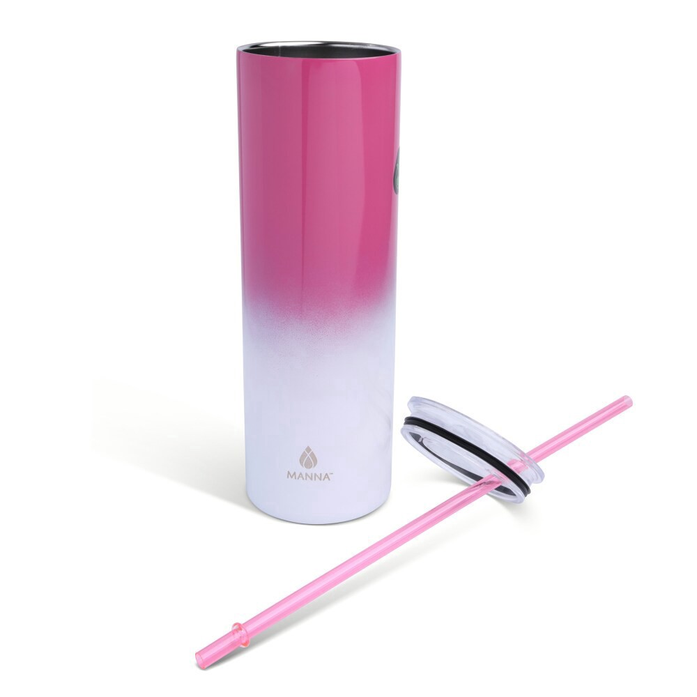 slide 3 of 4, Manna Skinny Tumbler - Pink, 30 oz