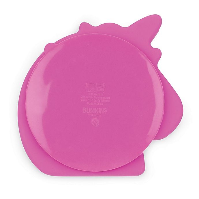 slide 7 of 9, Bumkins Unicorn Silicone Grip Dish - Purple, 1 ct