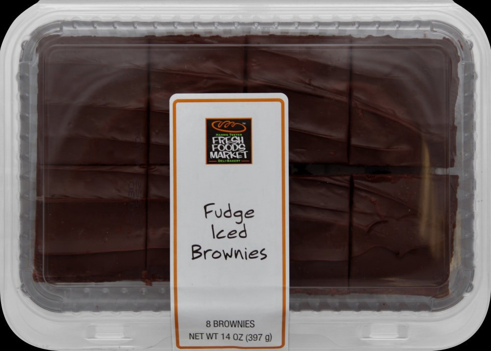 slide 1 of 1, Harris Teeter Fresh Foods Market Brownies - Fudge Iced, 8 ct