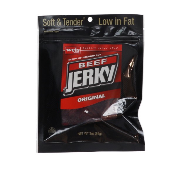 slide 1 of 1, Weis Quality Original Beef Jerky, 3 oz