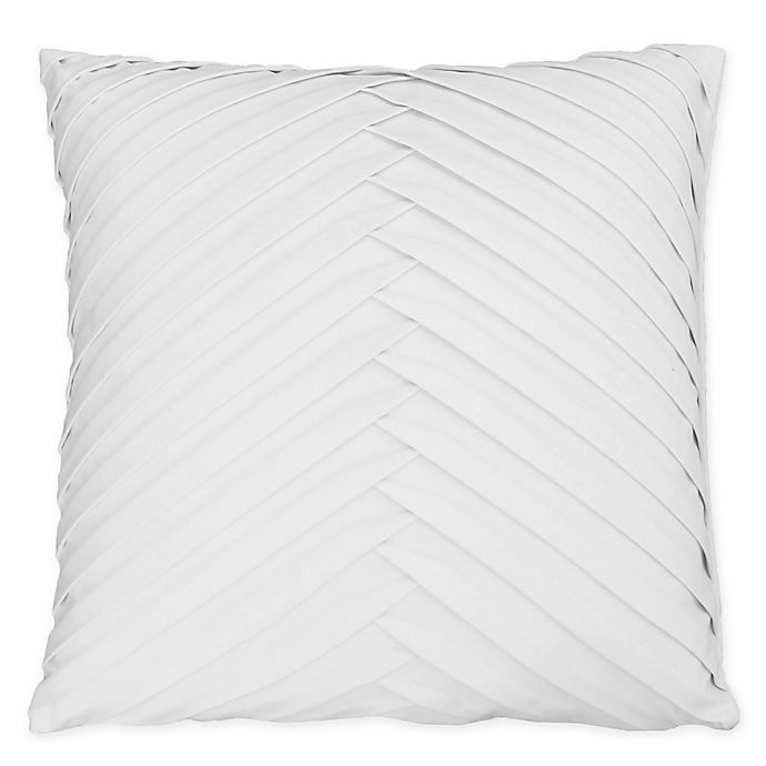 slide 1 of 1, James Pleated Square Velvet Throw Pillow - Soft White, 1 ct