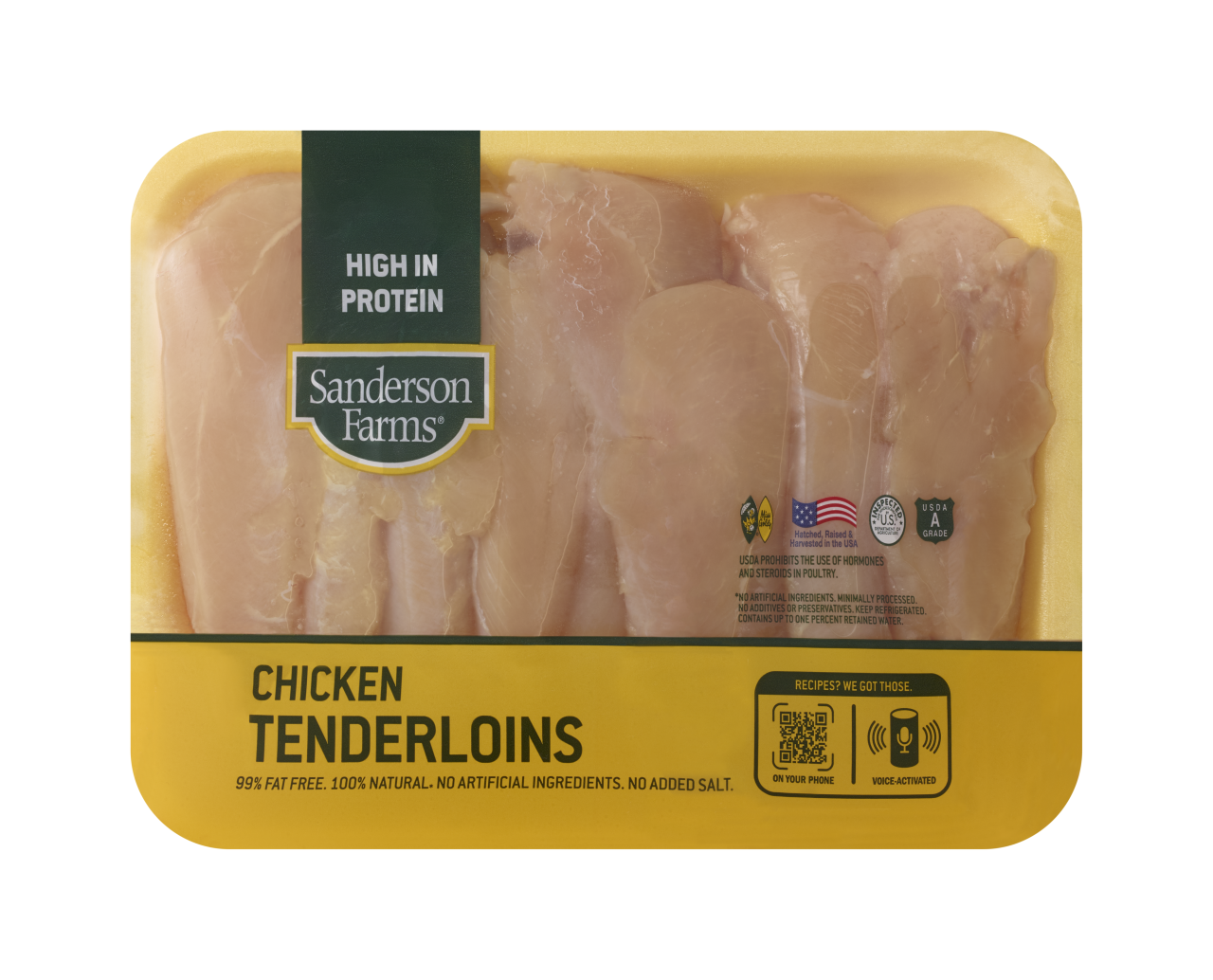 slide 1 of 1, Boneless Chicken Tenders, Per Package (Avg. 1.25 lb), per lb