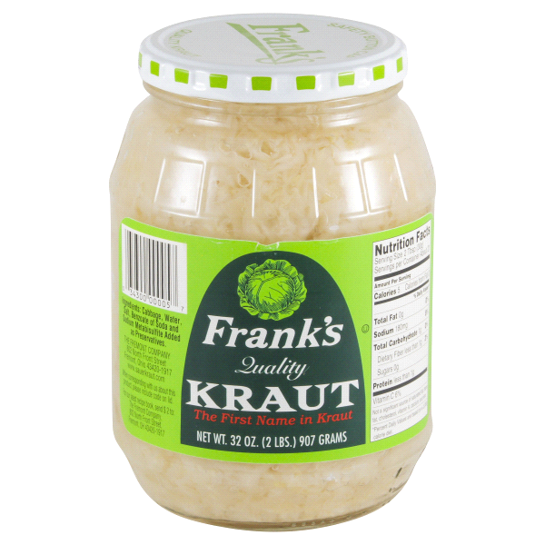 slide 1 of 2, Frank's Quality Sauerkraut, 32 oz