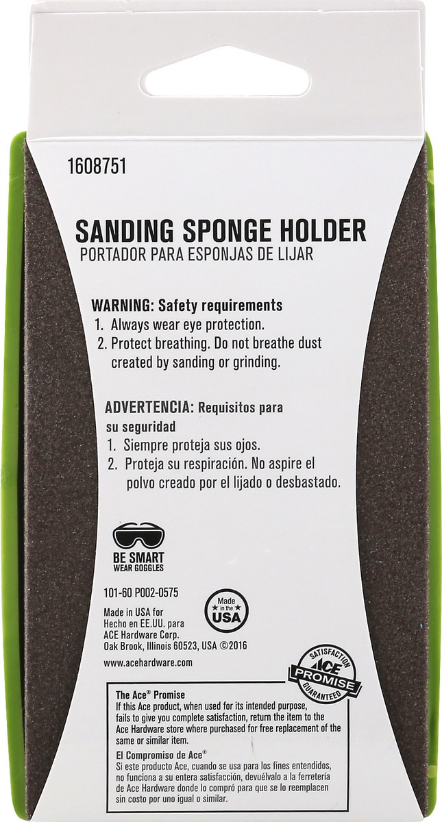 slide 9 of 10, ACE Fine/Medium Sanding Sponge Holder 2 ea, 2 ct
