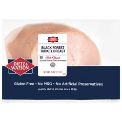 Dietz & Watson Deli Sliced Black Forest Turkey Breast 16 oz