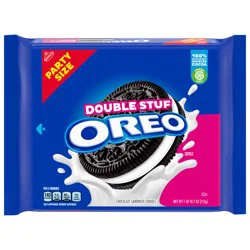 OREO Double Stuf Chocolate Sandwich Cookies, Party Size, 26.7 oz