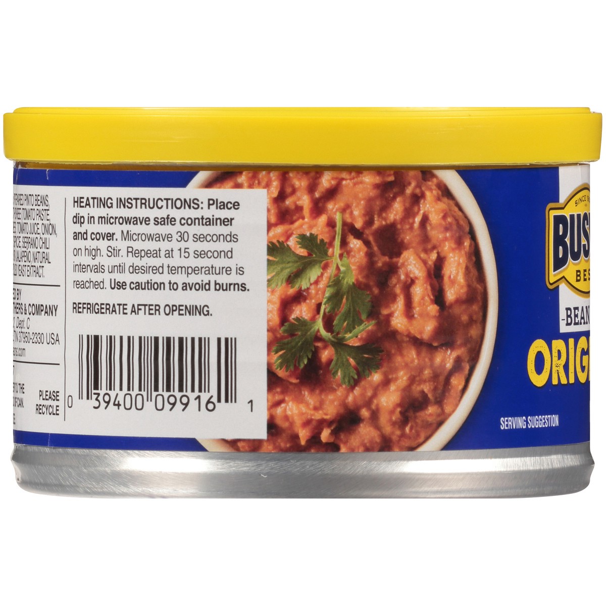 slide 5 of 7, Bush's Best Original Bean Dip 9.5 oz. Can, 9.5 oz