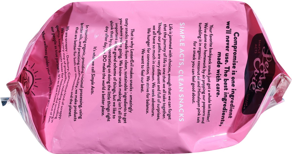 slide 2 of 9, LesserEvil Organic Himalayan Pink Salt Popcorn Snack Pack 8 ea, 8 ct