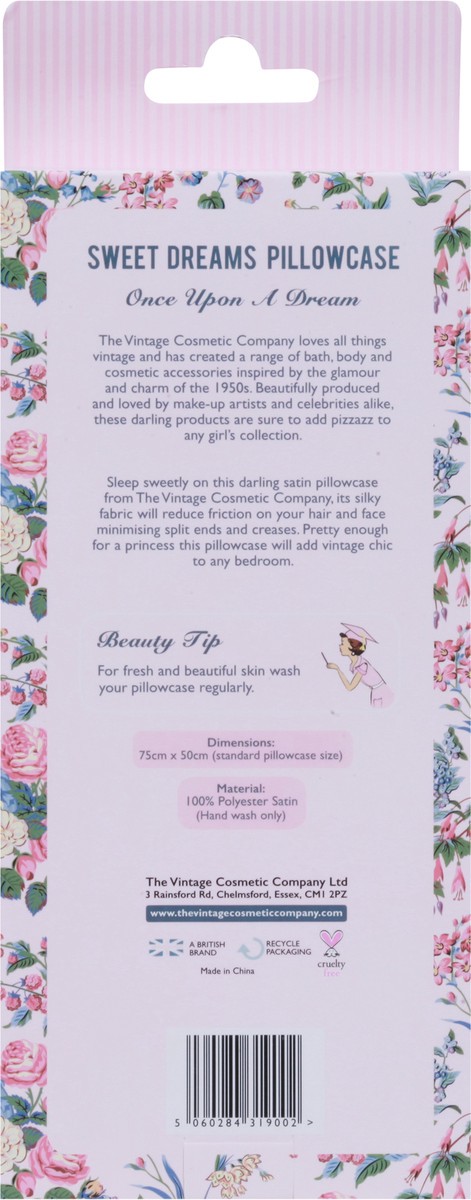 slide 5 of 9, The Vintage Cosmetic Company Sweet Dreams Pillow Case 1 ea, 1 ct