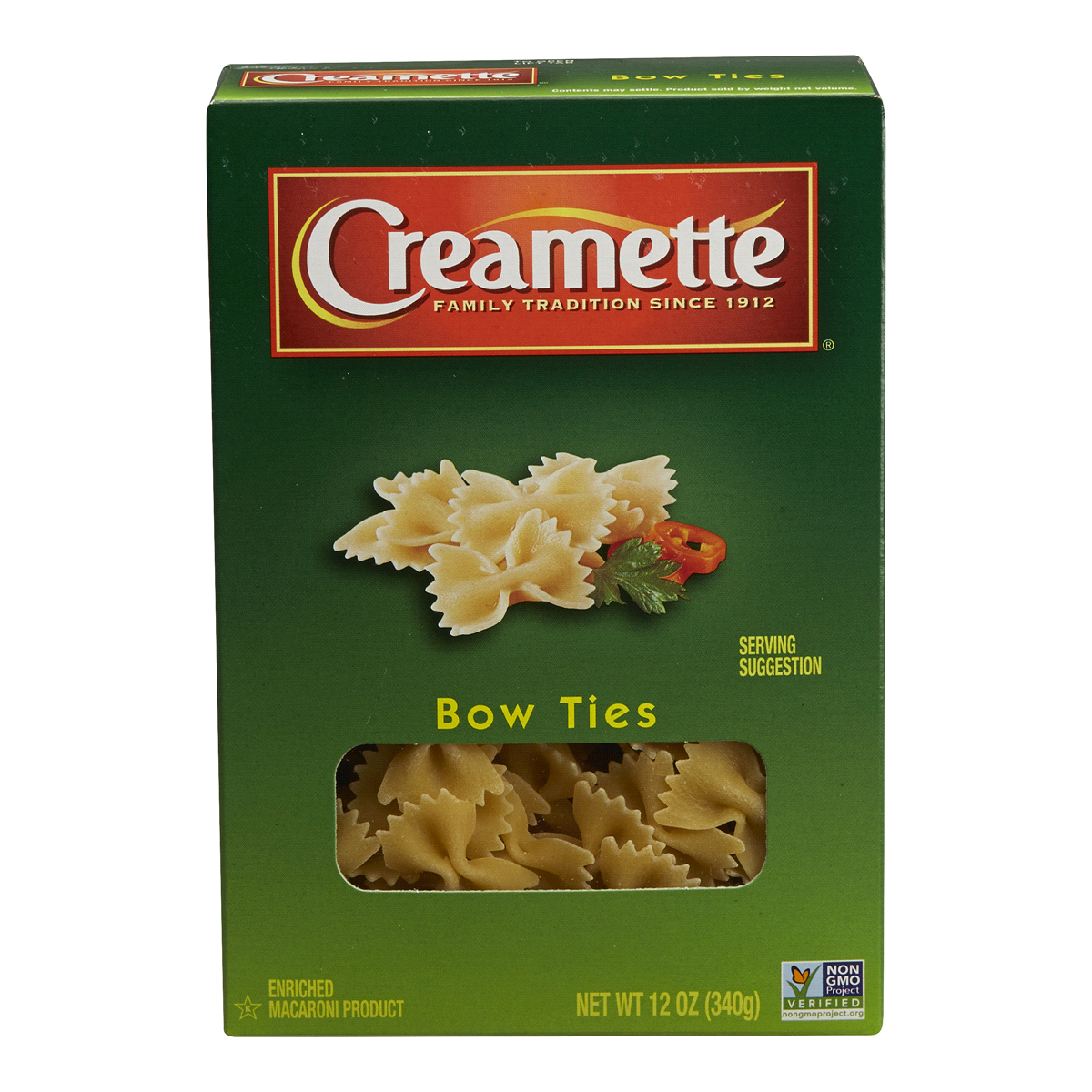 slide 1 of 8, Creamette Bow Tie Pasta, 12 oz
