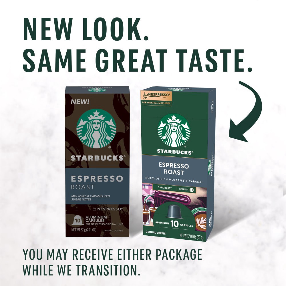 slide 6 of 6, Starbucks by Nespresso Original Line Capsules, Espresso Dark Roast, 10 ct