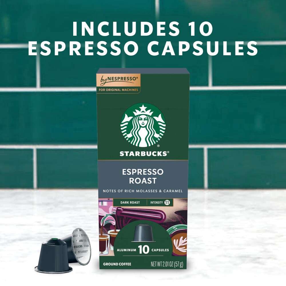 slide 4 of 6, Starbucks by Nespresso Original Line Capsules, Espresso Dark Roast, 10 ct