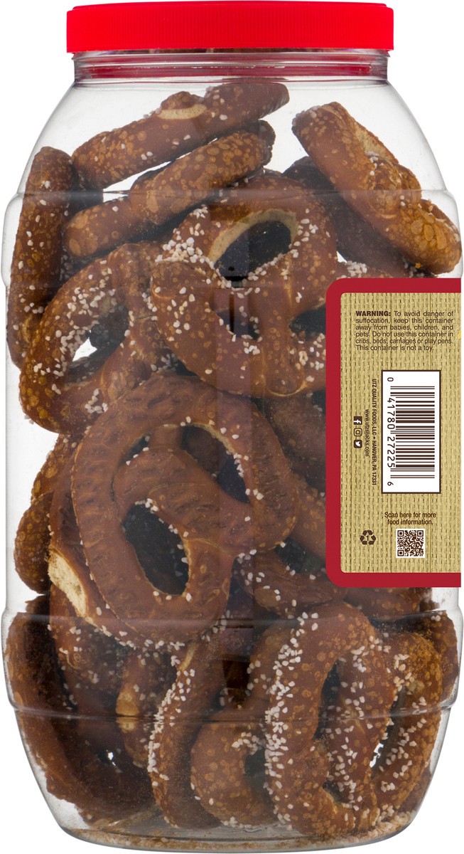 slide 10 of 11, Utz 26 oz Utz Old Fashioned Sourdough Hards Pretzels Barrel, 26 oz