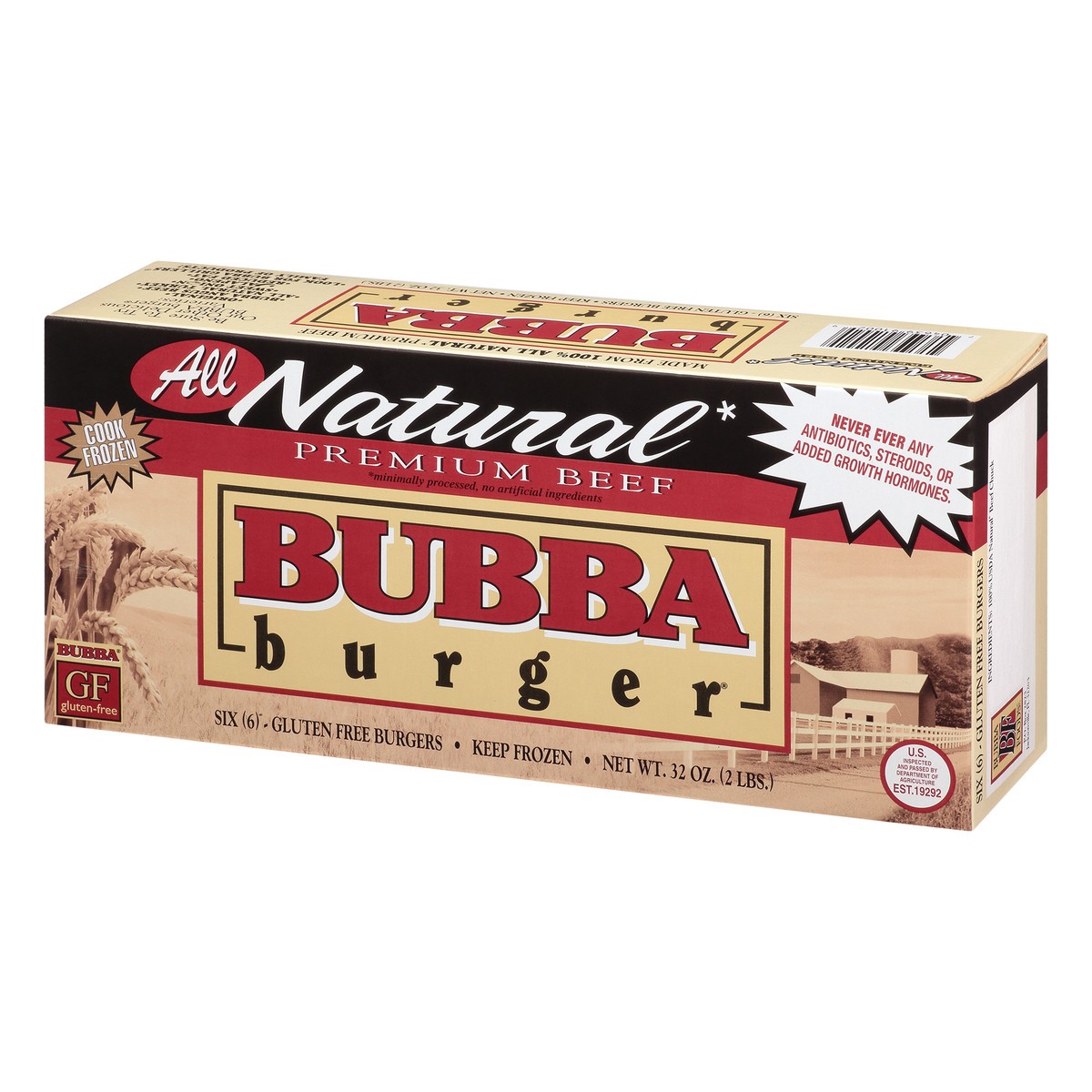 slide 10 of 10, BUBBA Burger Bubba Natural Beef Burgers - 32 OZ, 6 ct