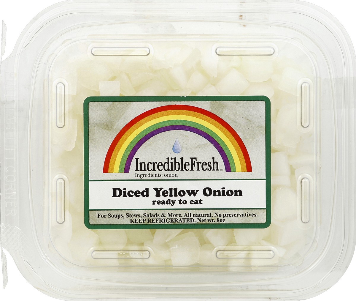 slide 1 of 4, IncredibleFresh Onion, Yellow, Diced, 8 oz