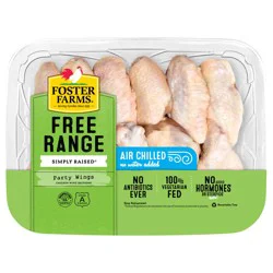 Foster Farms Simply Raised Free Range No Antibiotics Ever Chicken Party Wings