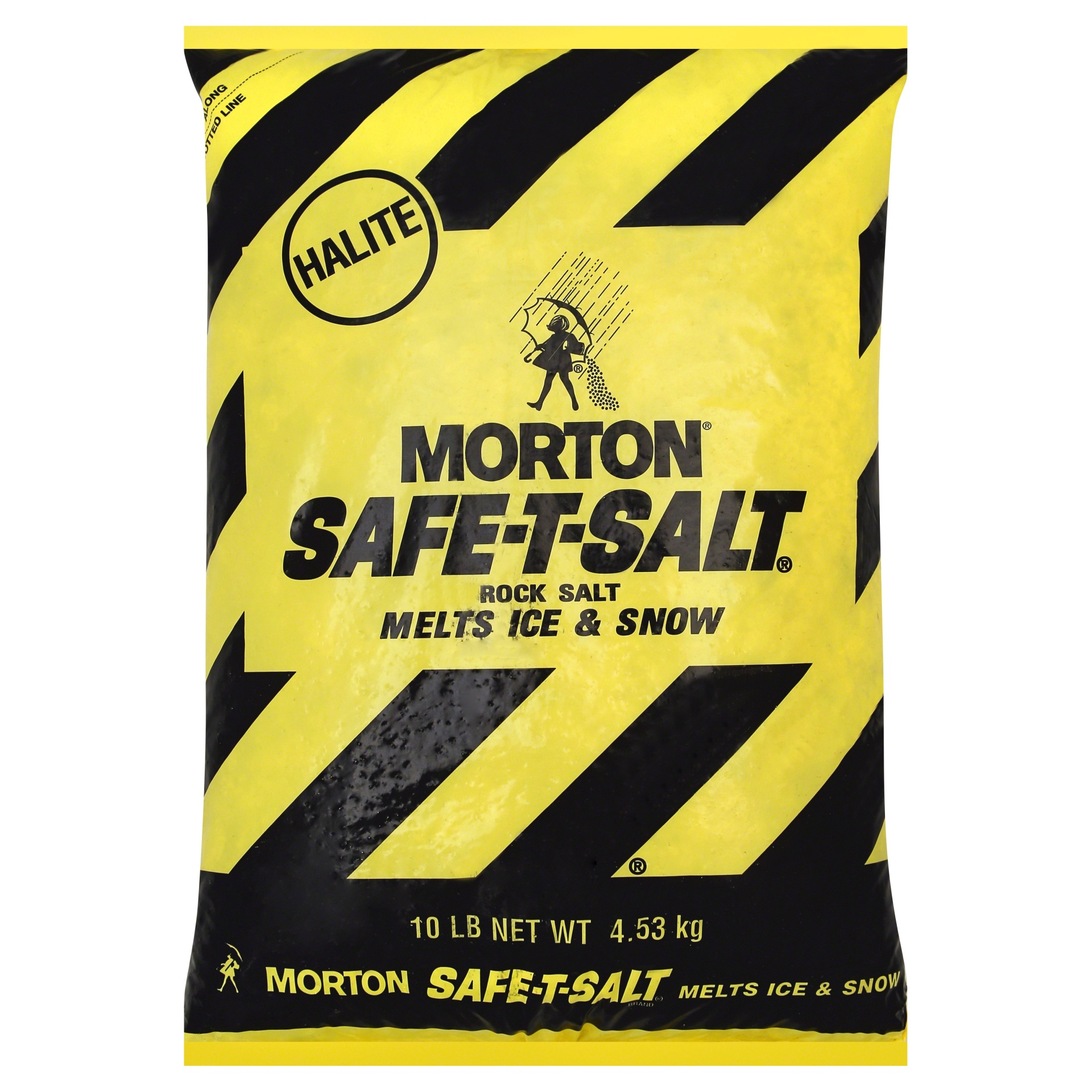 slide 1 of 2, Morton Safe-T-Salt Rock Salt Halite 10 Pound Bag, 10 lb