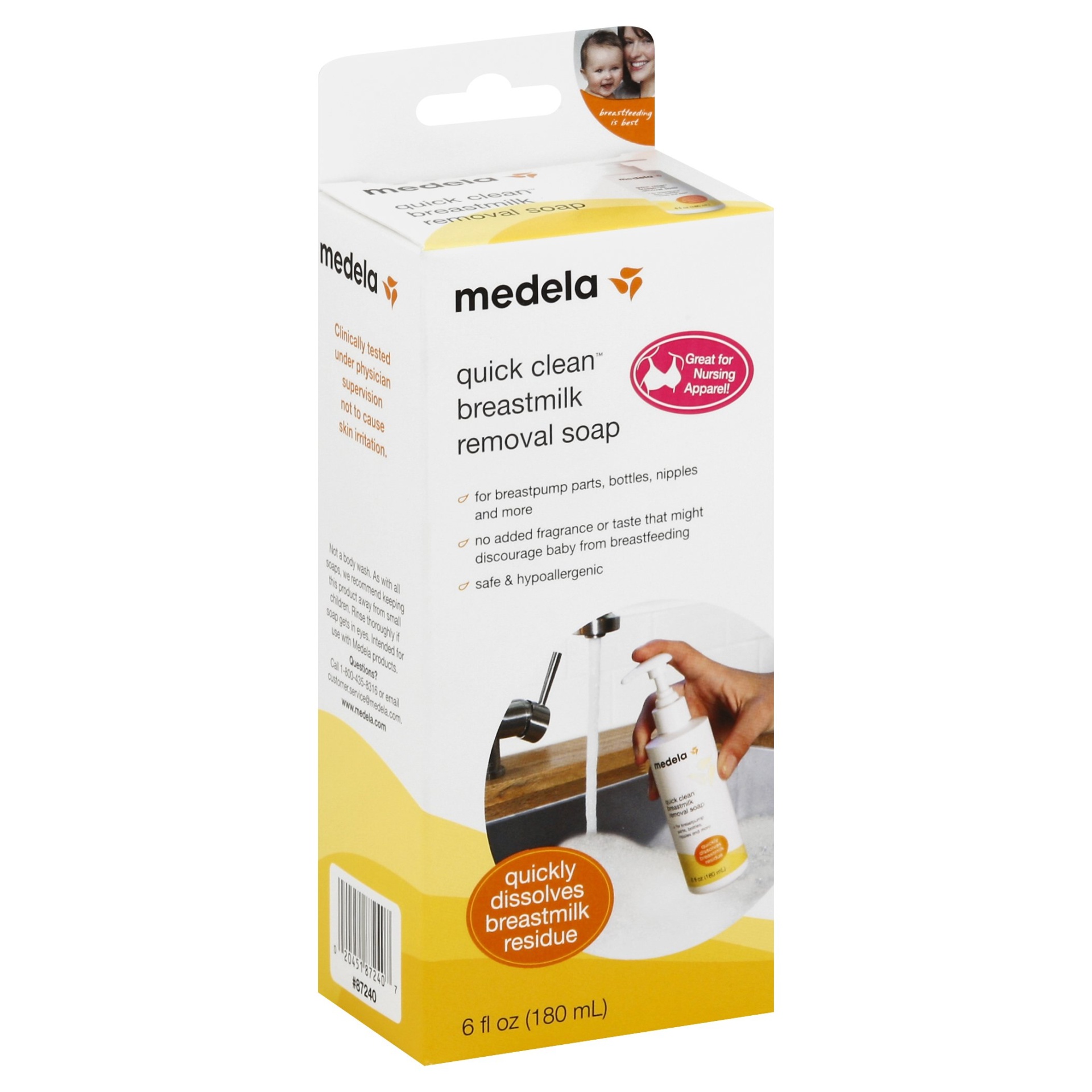 slide 1 of 6, Medela Quick Clean Breast Milk Removal Soap, 6 oz