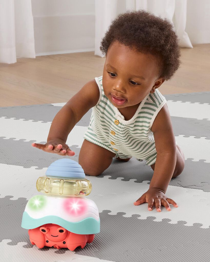 slide 6 of 7, Skiphop Baby Stack & Crawl 4-in-1 Crab Baby Crawl Toy Multi NS, 1 ct