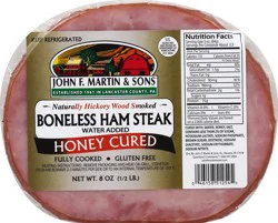 John F Martin & Sons Ham Steak 8 oz