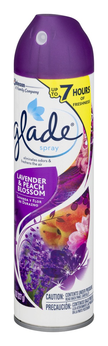 slide 2 of 9, Glade Lavender & Peach Blossom Spray 8 oz, 8 oz