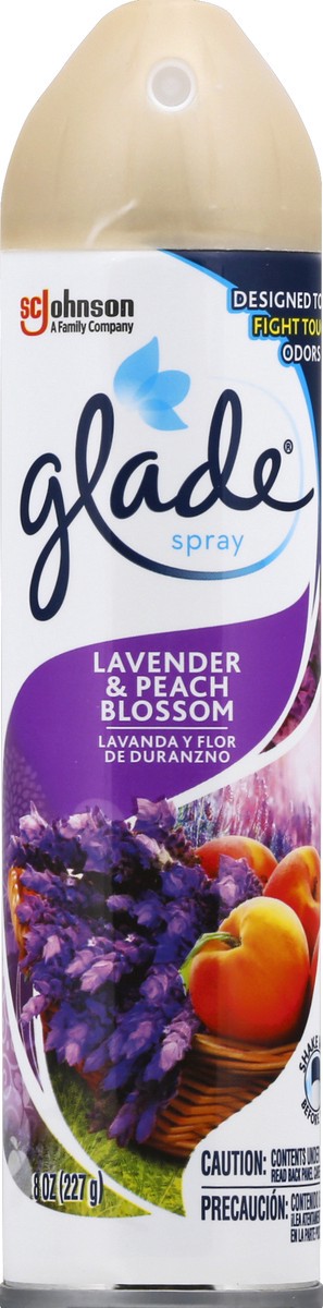 slide 1 of 9, Glade Lavender & Peach Blossom Spray 8 oz, 8 oz