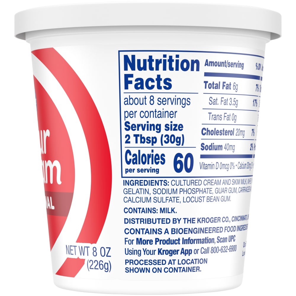 slide 4 of 5, Kroger Original Sour Cream, 8 oz