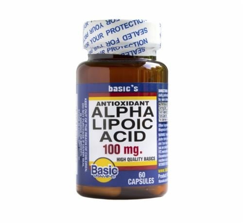 slide 1 of 1, Basic Alpha Lipoic Acid Capsules 100Mg, 60 ct