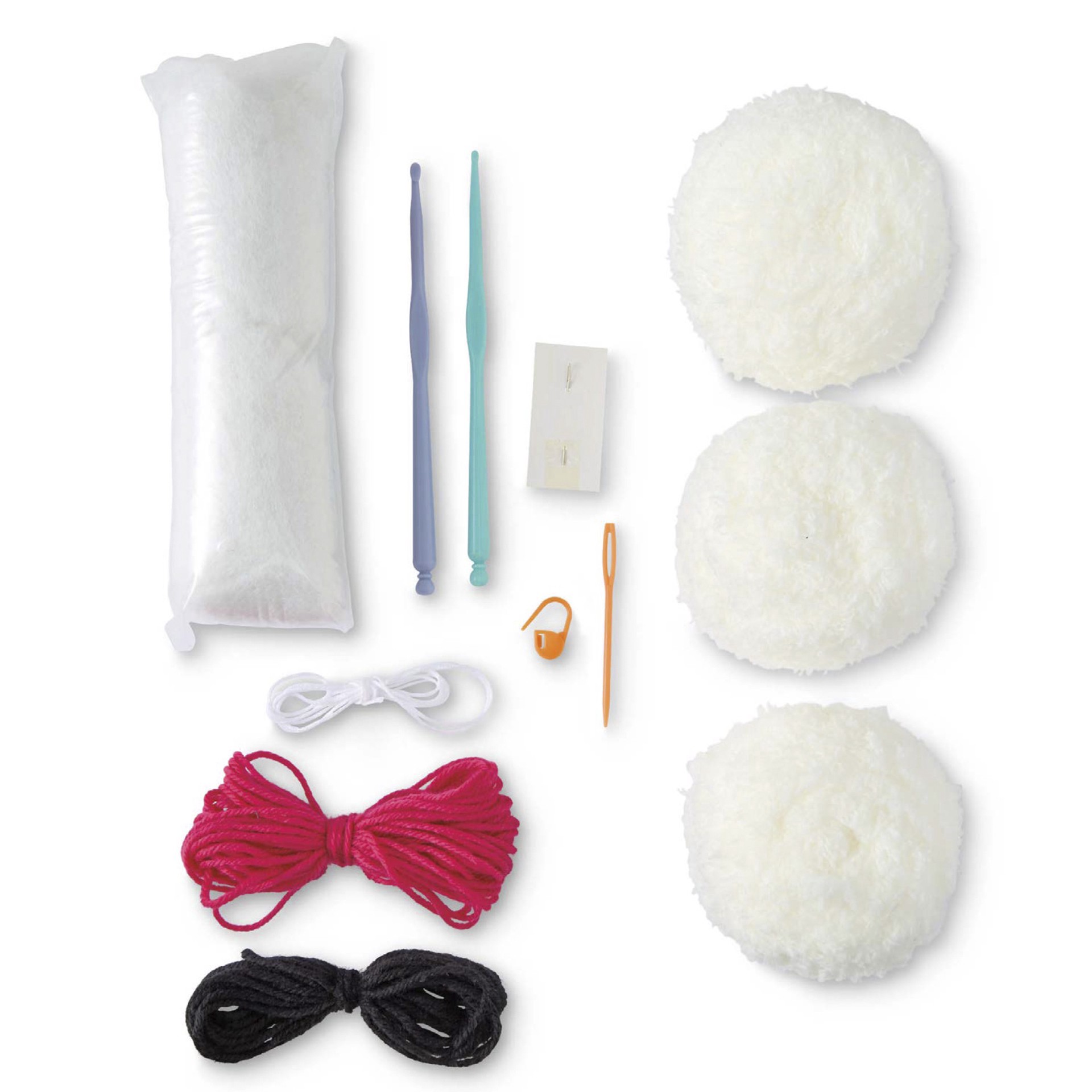 slide 2 of 4, Intermediate White Dog Amigurumi Crochet Ornament Kit By Loops & Threads, 6 in x 8.5 in x 5.3 in