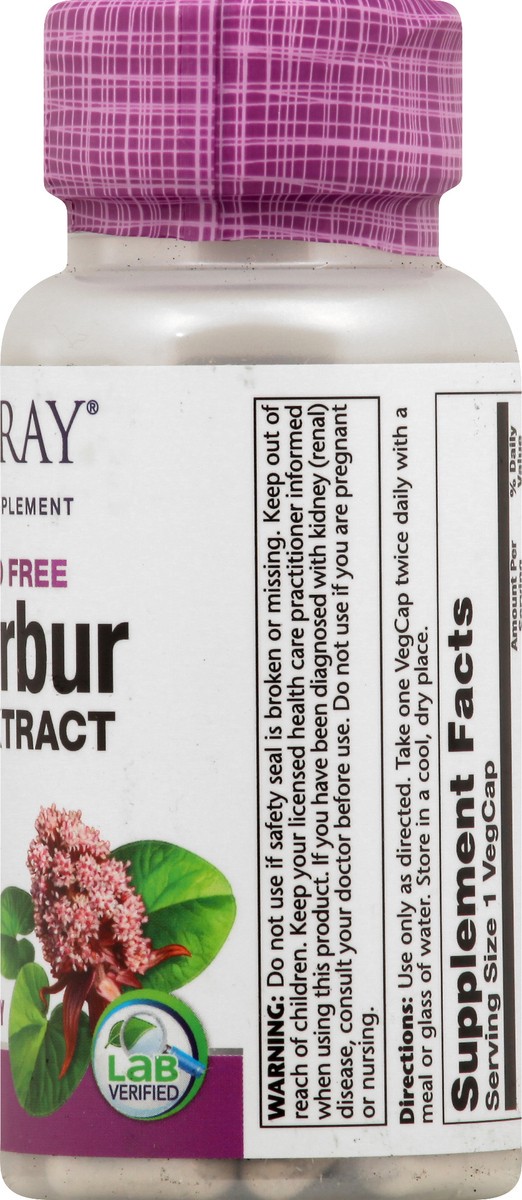 slide 5 of 10, Solaray Vital Extracts Butterbur, 60 ct