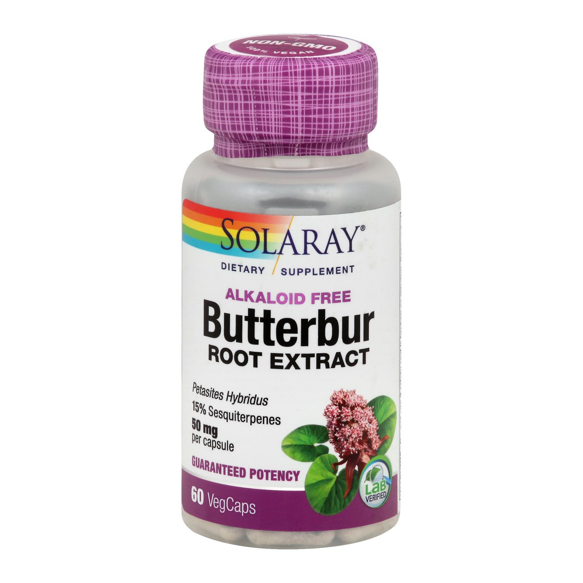 slide 1 of 10, Solaray Vital Extracts Butterbur, 60 ct