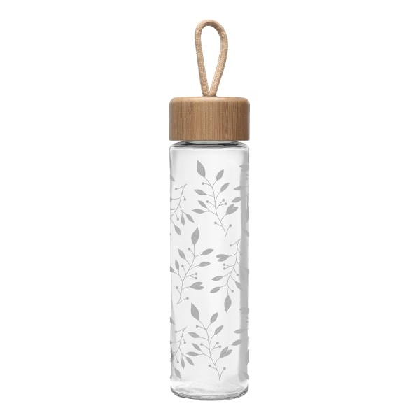 slide 1 of 2, Ello Thrive Glass Water Bottle, 20 Oz, Etch Sprig, 1 ct