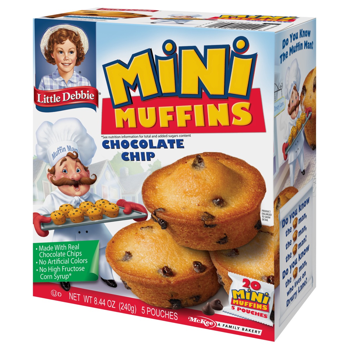 slide 2 of 13, Little Debbie Snack Cakes, Little Debbie Family Pack Mini Muffins (Chocolate Chip), 5 ct