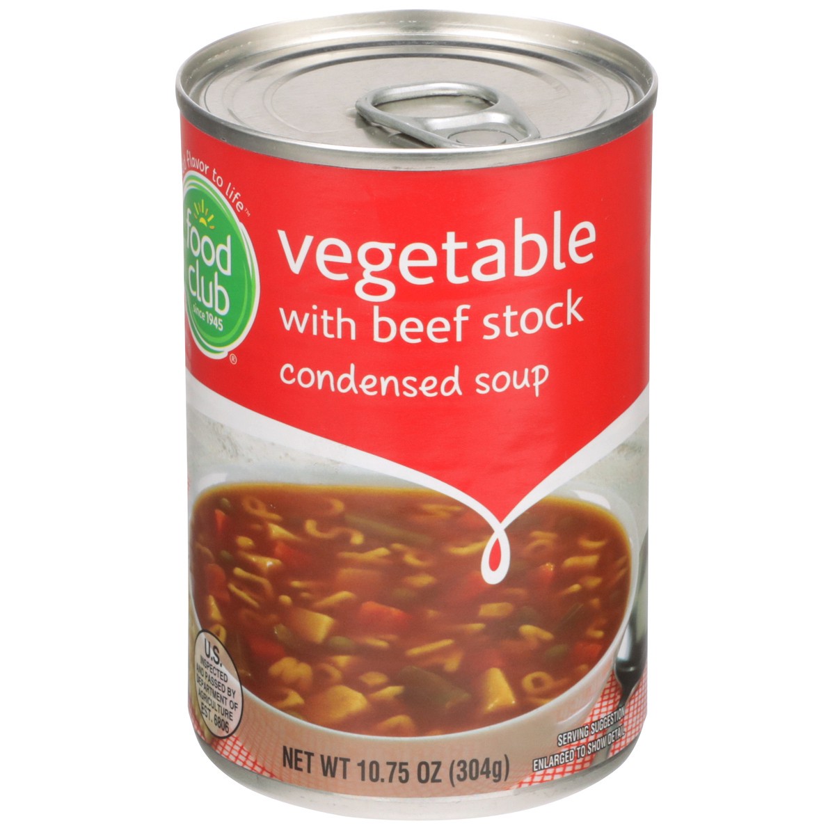 slide 3 of 9, Food Club Vegetable With Beef Stock Condensed Soup, 10.75 oz