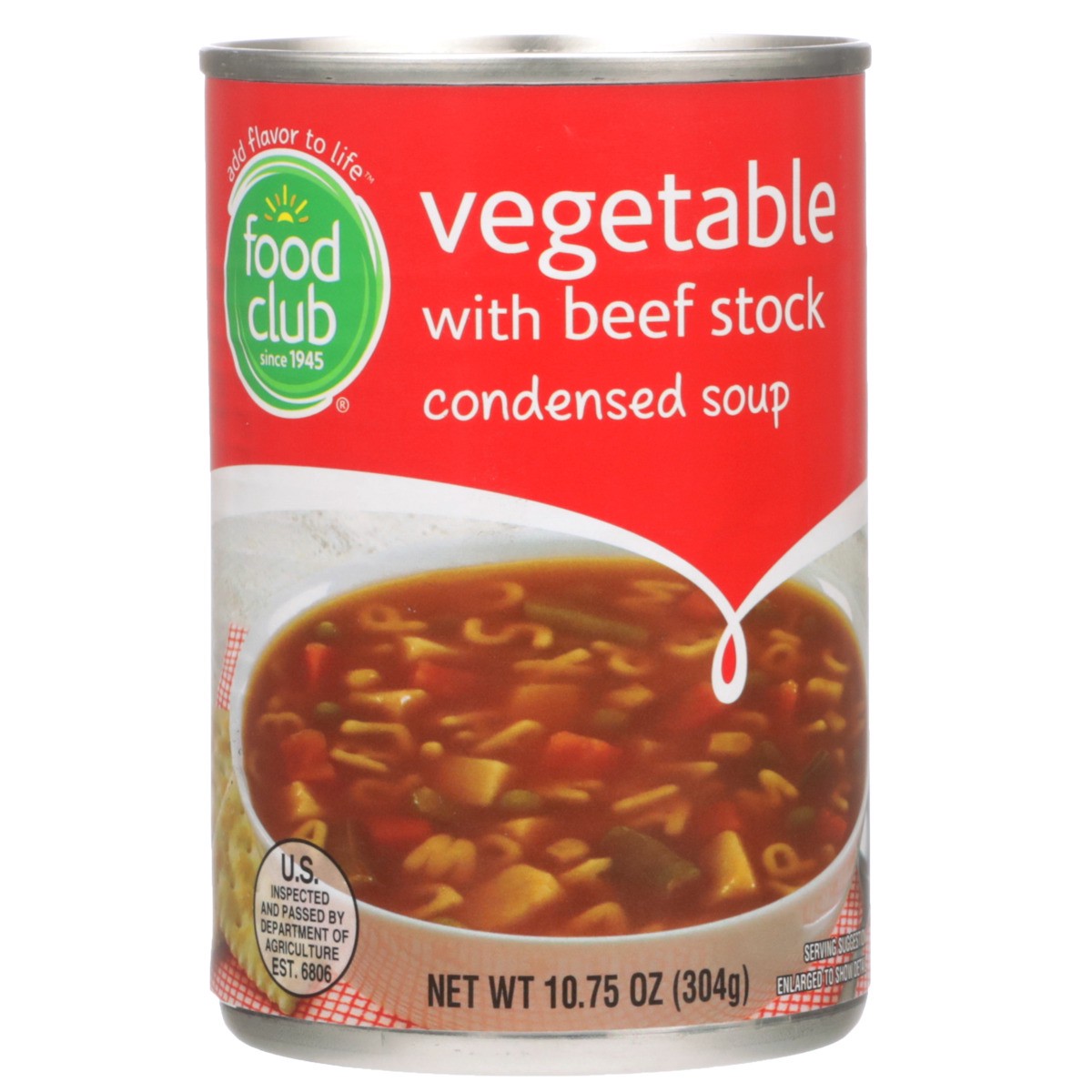 slide 8 of 9, Food Club Vegetable With Beef Stock Condensed Soup, 10.75 oz