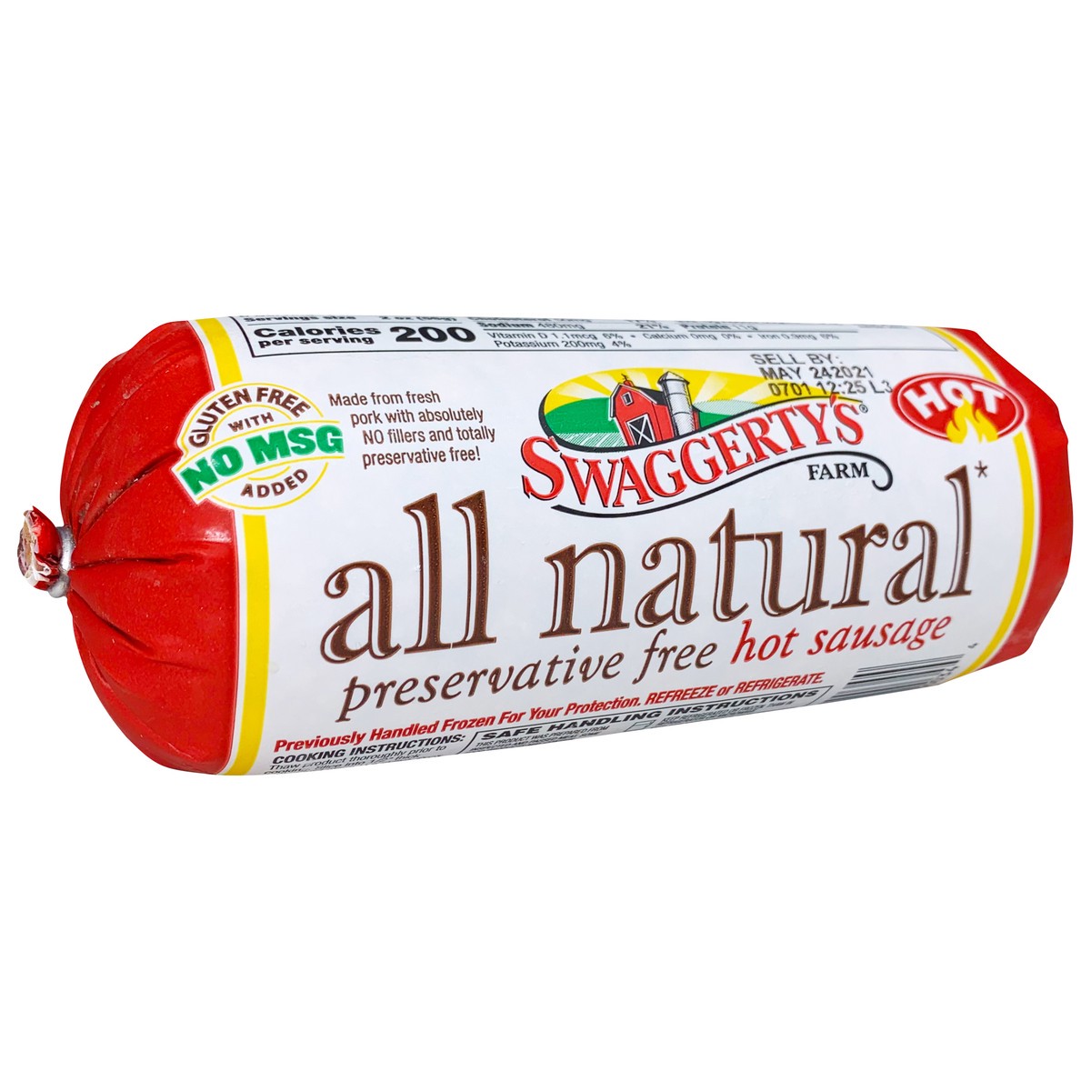 slide 2 of 8, Swaggertys All Natural Breakfast Roll Mild, 16 oz