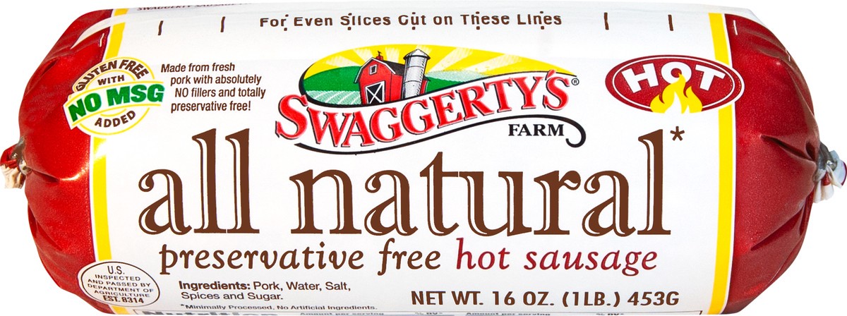 slide 7 of 8, Swaggertys All Natural Breakfast Roll Mild, 16 oz