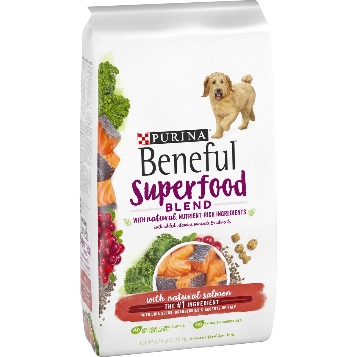 slide 2 of 9, Beneful Purina Beneful Natural Dry Dog Food, Superfood Blend With Salmon, 4.25 lb