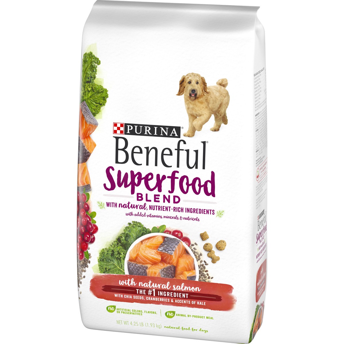 slide 8 of 9, Beneful Purina Beneful Natural Dry Dog Food, Superfood Blend With Salmon, 4.25 lb